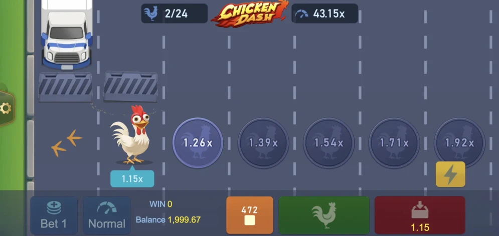 Chicken Dash gameplay